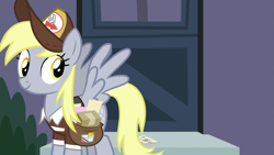 Size: 1920x1080 | Tagged: safe, screencap, derpy hooves, pegasus, pony, the last crusade, female, letter, mailbag, mailmare, saddle bag, solo