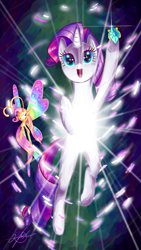 Size: 2160x3840 | Tagged: safe, artist:halem1991, fluttershy, rarity, breeziefied, race swap