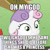 Size: 500x500 | Tagged: safe, derpibooru import, edit, edited screencap, screencap, sweetie belle, twilight sparkle, twilight sparkle (alicorn), alicorn, pony, unicorn, ponyville confidential, alicorn drama, drama, exploitable meme, female, filly, horn, image macro, mare, meme, op has a point, solo, sudden clarity sweetie belle, text, two toned mane, white coat, wide eyes