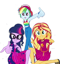 Size: 1924x2048 | Tagged: safe, artist:php77, edit, edited screencap, editor:php77, screencap, rainbow dash, sci-twi, sunset shimmer, twilight sparkle, better together, equestria girls, i'm on a yacht, geode of empathy, magical geodes, not a vector