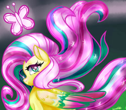 Size: 2500x2200 | Tagged: safe, artist:eateroflife, fluttershy, pegasus, pony, female, mare, rainbow power, solo