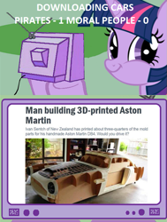 Size: 581x768 | Tagged: safe, derpibooru import, twilight sparkle, car, exploitable meme, meme, obligatory pony, tv meme, twiface