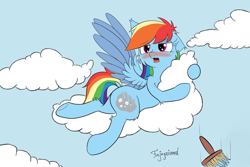 Size: 1500x1000 | Tagged: safe, artist:fajnyziomal, derpy hooves, pegasus, pony, female, mare, solo