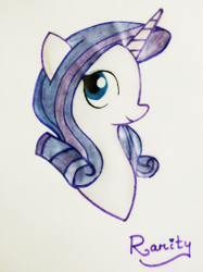 Size: 800x1067 | Tagged: safe, artist:priyan26, rarity, pony, unicorn, beautiful, bust, painting, portrait, solo