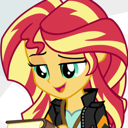 Size: 1077x1077 | Tagged: safe, screencap, sunset shimmer, equestria girls, friendship games, book, cropped, looking