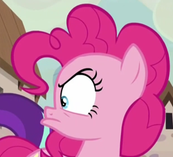 Size: 616x559 | Tagged: safe, screencap, pinkie pie, earth pony, pony, the cutie map, solo, when she doesn't smile