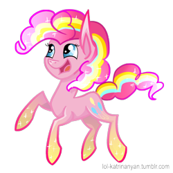 Size: 2000x2000 | Tagged: safe, artist:lol-katrina, pinkie pie, earth pony, pony, rainbow power, simple background, solo, transparent background