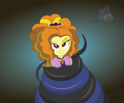 Size: 3591x2978 | Tagged: safe, artist:lunahazacookie, derpibooru import, adagio dazzle, equestria girls, adorabolical, adoragio, coils, cute, looking at you, signature, solo, tentacles