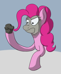 Size: 807x981 | Tagged: safe, artist:varemia, pinkie pie, earth pony, pony, the cutie map, muffin, scowl, sick, solo