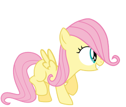 Size: 700x600 | Tagged: safe, artist:s.guri, fluttershy, pegasus, pony, filly, simple background, smiling, transparent background, vector