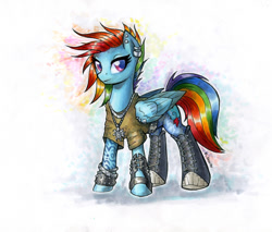 Size: 900x765 | Tagged: safe, artist:asimos, derpibooru import, rainbow dash, pegasus, pony, clothes, converse, cute, ear piercing, earring, female, jewelry, looking at you, mare, necklace, piercing, shirt, shoes, smiling, solo