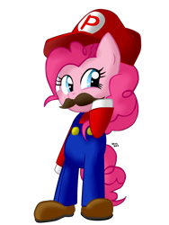 Size: 1920x2560 | Tagged: safe, artist:arielsbx, pinkie pie, pony, bipedal, solo, super mario bros.