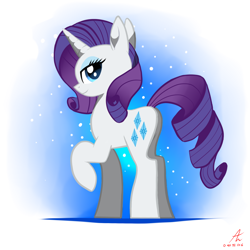 Size: 1700x1700 | Tagged: safe, artist:truffle shine, rarity, pony, unicorn, female, horn, mare, purple mane, simple background, solo, white coat