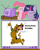 Size: 600x748 | Tagged: safe, derpibooru import, pinkie pie, scootaloo, twilight sparkle, earth pony, pony, bad pun, exploitable meme, facehoof, hanna barbera, meme, mixed reactions, obligatory pony, pun, scooby doo, tv meme