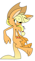 Size: 1024x1795 | Tagged: safe, artist:dizzee-toaster, applejack, kangaroo, solo, species swap