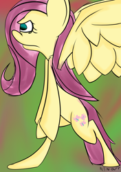 Size: 3498x4962 | Tagged: safe, artist:tinny-butts, fluttershy, pegasus, pony, angry