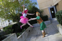 Size: 5184x3456 | Tagged: safe, artist:thequeenliestdead, applejack, pinkie pie, human, cosplay, irl, irl human, photo