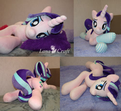 Size: 1280x1180 | Tagged: safe, artist:lanacraft, starlight glimmer, bedroom eyes, clothes, irl, photo, plushie, socks, solo, striped socks