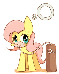 Size: 800x1000 | Tagged: safe, artist:joycall6, part of a set, fluttershy, pegasus, pony, series:joycall6's periodic table, blushing, chemistry, looking at you, oxygen, periodic table, respirator, solo