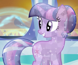 Size: 641x538 | Tagged: safe, derpibooru import, screencap, twilight sparkle, unicorn twilight, crystal pony, pony, unicorn, the crystal empire, crystallized, solo