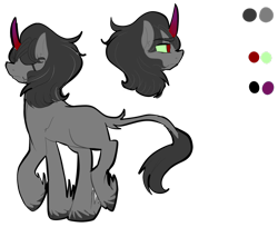 Size: 1280x1042 | Tagged: safe, artist:shady, derpibooru import, king sombra, classical unicorn, pony, unicorn, colored horn, curved horn, horn, leonine tail, male, reference sheet, simple background, solo, sombra horn, stallion, white background