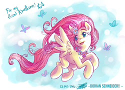 Size: 800x577 | Tagged: safe, artist:ladycat17, fluttershy, pegasus, pony, female, flower, mare, solo