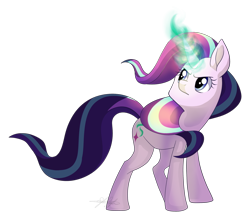 Size: 1024x918 | Tagged: safe, artist:redpandiey, starlight glimmer, pony, unicorn, female, glowing horn, horn, magic, magic aura, mare, simple background, solo, transparent background