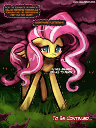 Size: 720x960 | Tagged: safe, artist:lumineko, fluttershy, pegasus, pony, 45 minute art challenge, floppy ears, frown, imma snuggle you, looking at you, nightmare fluttershy, scared, shivering, solo, stuttering, wavy mouth, wingding eyes