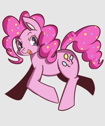 Size: 847x1024 | Tagged: safe, artist:jyanome, pinkie pie, pony, cute, diapinkes, gray background, looking at you, open mouth, simple background, smiling, smiling pinkie pie tolts left, solo