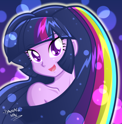 Size: 2458x2500 | Tagged: safe, artist:danmakuman, derpibooru import, twilight sparkle, equestria girls, rainbow rocks, bust, female, portrait, solo