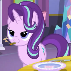 Size: 720x719 | Tagged: safe, edit, edited screencap, screencap, starlight glimmer, pony, unicorn, no second prances, cropped, drugs, high, marijuana, solo