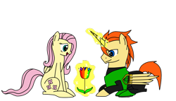 Size: 1183x676 | Tagged: safe, artist:primefighterque, fluttershy, pegasus, pony, android 16, crossover, dragon ball z, ponified