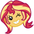 Size: 50x50 | Tagged: safe, artist:artofmagicpoland, artist:famousmari5, edit, sunset shimmer, better together, equestria girls, game stream, discord emote, edited vector, picture for breezies, solo