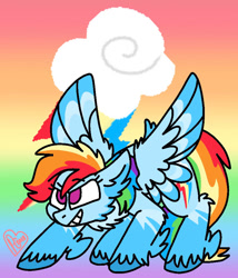 Size: 799x932 | Tagged: safe, artist:sandwichbuns, derpibooru import, rainbow dash, pegasus, pony, alternate design, solo, winged hooves