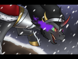 Size: 1024x768 | Tagged: safe, artist:arceus55, derpibooru import, king sombra, pony, unicorn, open mouth, solo