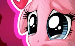 Size: 2560x1600 | Tagged: safe, artist:mysticalpha, pinkie pie, earth pony, pony, close-up, crying, solo, wallpaper