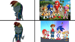 Size: 1280x720 | Tagged: safe, artist:lance-pizon, derpibooru import, rainbow dash, equestria girls, 3d, amy rose, chao, cheese chao, chris thorndyke, cream the rabbit, crossover, hotline bling, knuckles the echidna, meme, miles "tails" prower, sonic boom, sonic the hedgehog, sonic the hedgehog (series), sonic x, source filmmaker