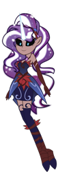 Size: 2494x7356 | Tagged: safe, artist:orin331, gaea everfree, rarity, equestria girls, legend of everfree, absurd resolution, alternate universe, black sclera, clothes, dress, flash puppet, floating, fusion, sleeveless, solo