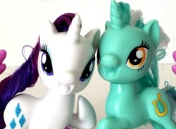 Size: 530x388 | Tagged: safe, lyra heartstrings, rarity, pony, unicorn, brushable, laughingmares.jpg, reaction image, toy