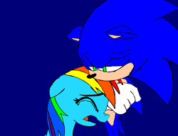 Size: 2002x1540 | Tagged: safe, artist:yugi012, derpibooru import, rainbow dash, pegasus, pony, crossover, crying, misleading thumbnail, request, sonic the hedgehog, sonic the hedgehog (series)