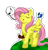 Size: 959x1000 | Tagged: safe, artist:chop-chops, fluttershy, bird, pegasus, pony, eyes closed, solo