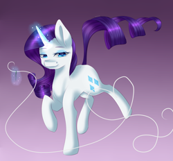 Size: 1024x951 | Tagged: safe, artist:nelly250, rarity, pony, unicorn, magic, needle, solo, telekinesis, thread