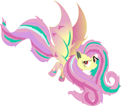 Size: 2474x2156 | Tagged: safe, artist:lillygeneva, fluttershy, flutterbat, rainbow power, rainbow power-ified, simple background, solo, transparent background, vector