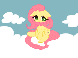 Size: 640x480 | Tagged: safe, artist:wan, fluttershy, pegasus, pony, female, mare, pink mane, solo, yellow coat