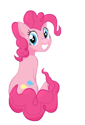 Size: 1300x1900 | Tagged: safe, artist:waroh, pinkie pie, earth pony, pony, cute, diapinkes, simple background, sitting, smiling, solo, transparent background