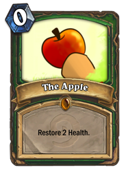 Size: 400x543 | Tagged: safe, artist:srbei17, applejack, earth pony, pony, apple, food, hearthstone, simple background, text, transparent background