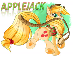 Size: 1800x1400 | Tagged: safe, artist:eateroflife, applejack, earth pony, pony, female, mare, rope, solo