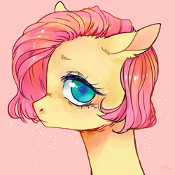 Size: 700x700 | Tagged: safe, artist:xarakayx, fluttershy, pegasus, pony, short hair, short mane, solo