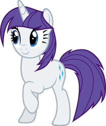 Size: 5045x6000 | Tagged: safe, artist:slb94, rarity, pony, unicorn, absurd resolution, alternate hairstyle, female, mare, simple background, smiling, solo, tomboy, transparent background, vector