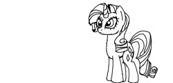 Size: 918x443 | Tagged: safe, artist:mspaintjoe, rarity, pony, unicorn, monochrome, ms paint, solo